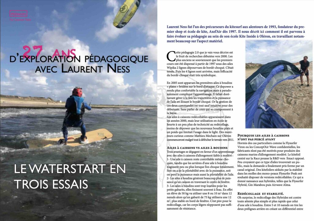 pedago kitesurf waterstart board big securité facile 